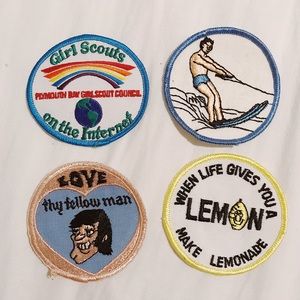 CUTE vintage circular pastel iron-on patch set 💓